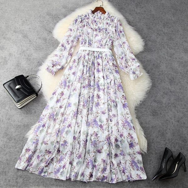 women floral print chiffon maxi dress ruffles flare long sleeve sashes elegant bohemian dresses purple 2021 spring summer beach casual, Black;gray
women floral print chiffon maxi dress ruffles flare long sleeve sashes elegant bohemian dresses purple 2021 spring summer beach casual, Black;gray