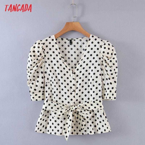 tangada women retro dots print crop shirt short sleeve summer chic female shirt 8h105 210609, White
tangada women retro dots print crop shirt short sleeve summer chic female shirt 8h105 210609, White