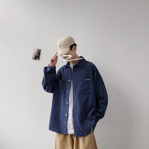 men's casual shirts 2021 japan style fashion 3 colors shirt corduroy fabric coats long sleeve streetwear male camisa masculina, White;black
men's casual shirts 2021 japan style fashion 3 colors shirt corduroy fabric coats long sleeve streetwear male camisa masculina, White;black