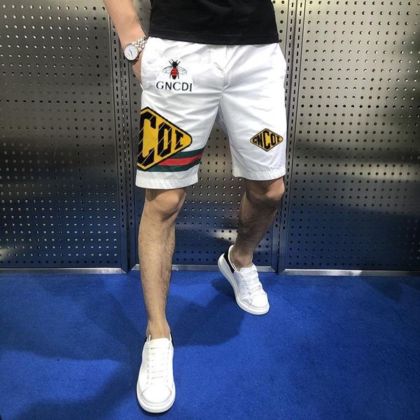 athletic men casual shorts summer drawstring fashion pattern youthful vitality spodenki damskie sweatpants bd50cs men's, White;black