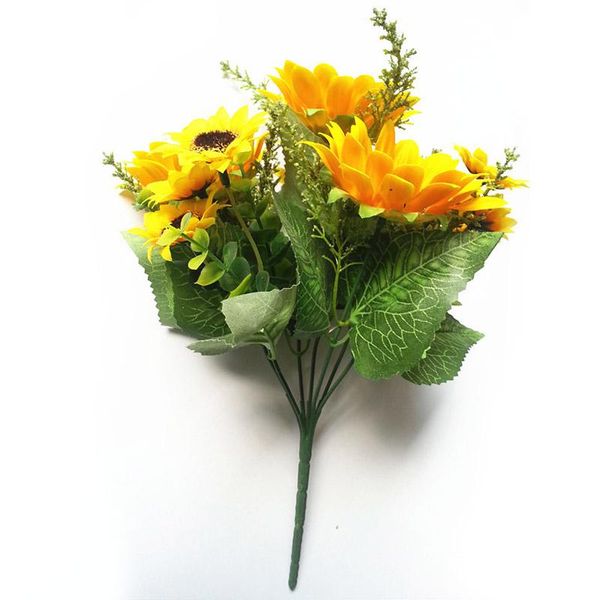 decorative flowers & wreaths 14 heads yellow silk sunflower artificial 7 branch/bouquet for home office party garden el wedding decoration
decorative flowers & wreaths 14 heads yellow silk sunflower artificial 7 branch/bouquet for home office party garden el wedding decoration