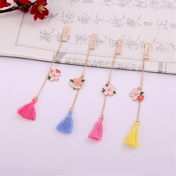 bookmark 1pc creative sakura tassel metal book clip pagination mark stationery school office supply gift
bookmark 1pc creative sakura tassel metal book clip pagination mark stationery school office supply gift