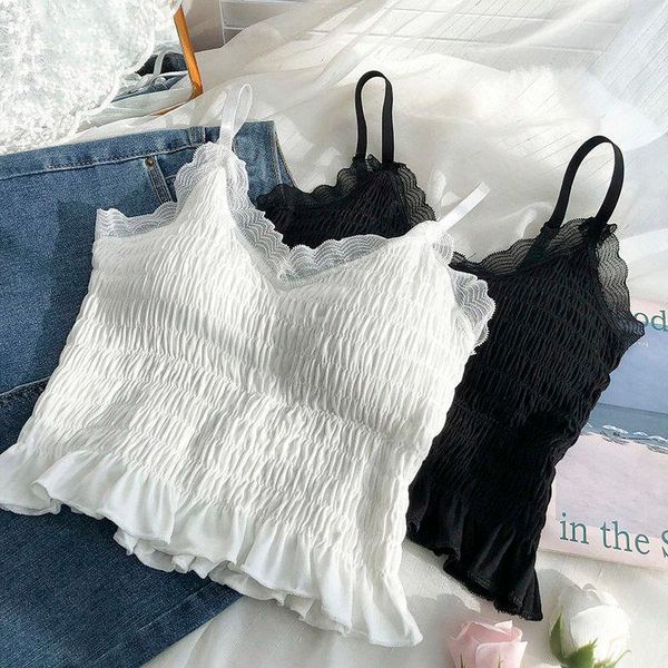 women's tanks & camis cropped female tank tees solid white black streetwear tshirts patchwork lace folds clothing ropa para mujer
women's tanks & camis cropped female tank tees solid white black streetwear tshirts patchwork lace folds clothing ropa para mujer