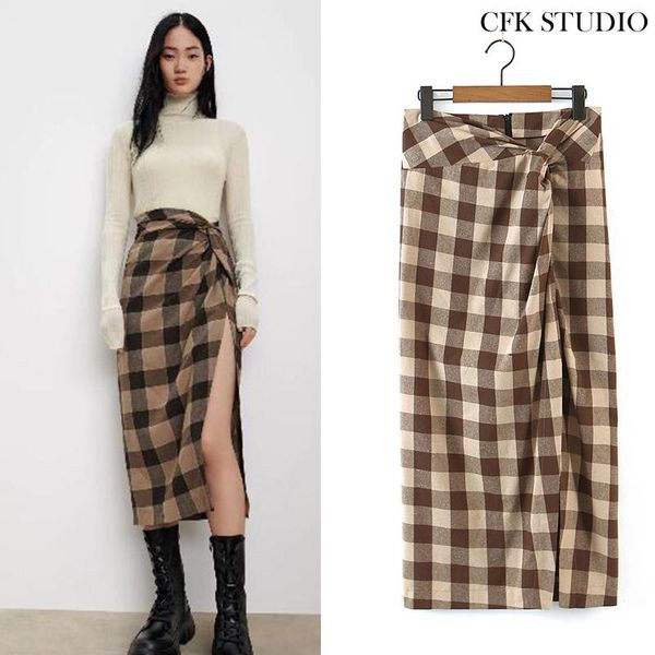 skirts women midiskirt with high waist plaid printed cotton 2021 summer brown england casual atraight split skirt, Black
skirts women midiskirt with high waist plaid printed cotton 2021 summer brown england casual atraight split skirt, Black