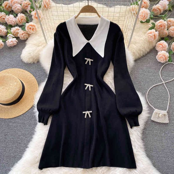 casual dresses only elegant short dress, french autumn dress with a peter pan collar, long sleeve dresses, urban fashion y9sc, Black;gray
casual dresses only elegant short dress, french autumn dress with a peter pan collar, long sleeve dresses, urban fashion y9sc, Black;gray