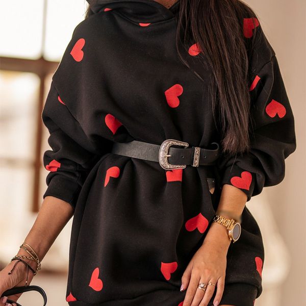 women's hoodies & sweatshirts printed heart long sleeve hoodie loose fashion female spring streetwear korean lady hooded sweatshi, Black
women's hoodies & sweatshirts printed heart long sleeve hoodie loose fashion female spring streetwear korean lady hooded sweatshi, Black