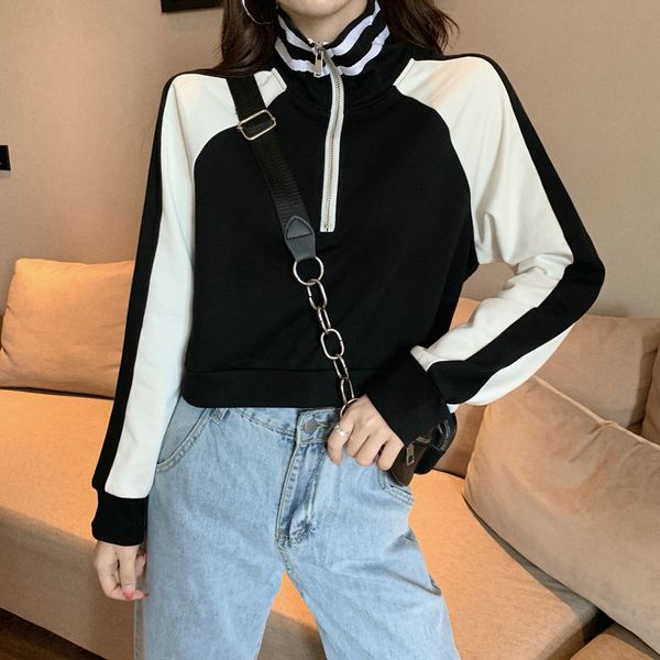 women's knits & tees female sweater with zipper, turtleneck, high waist, for autumn and winter gdp2, White
women's knits & tees female sweater with zipper, turtleneck, high waist, for autumn and winter gdp2, White