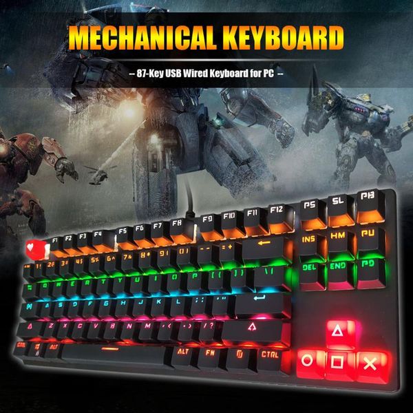 keyboards wired mechanical gaming keyboard blue switch 87-key 9 breathing light effects rgb backlit for pc computer gamer
keyboards wired mechanical gaming keyboard blue switch 87-key 9 breathing light effects rgb backlit for pc computer gamer