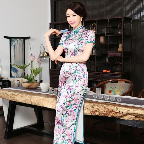pink elegant women slim long cheongsam chinese traditional classic mandarin collar qipao noveltyprint flower dress big size ethnic clot, Red
pink elegant women slim long cheongsam chinese traditional classic mandarin collar qipao noveltyprint flower dress big size ethnic clot, Red
