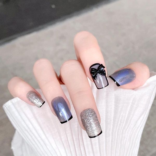 false nails long flat selling lovely bow nail enhancement piece black edge french detachable wearing finished product, Red;gold
false nails long flat selling lovely bow nail enhancement piece black edge french detachable wearing finished product, Red;gold