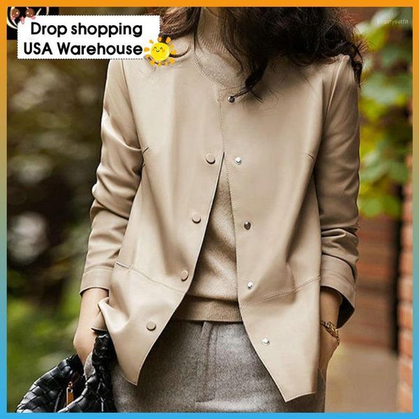 super soft uncoated leather 2021 autumn korean style solid color jacket imitation cropped women's & faux, Black
super soft uncoated leather 2021 autumn korean style solid color jacket imitation cropped women's & faux, Black