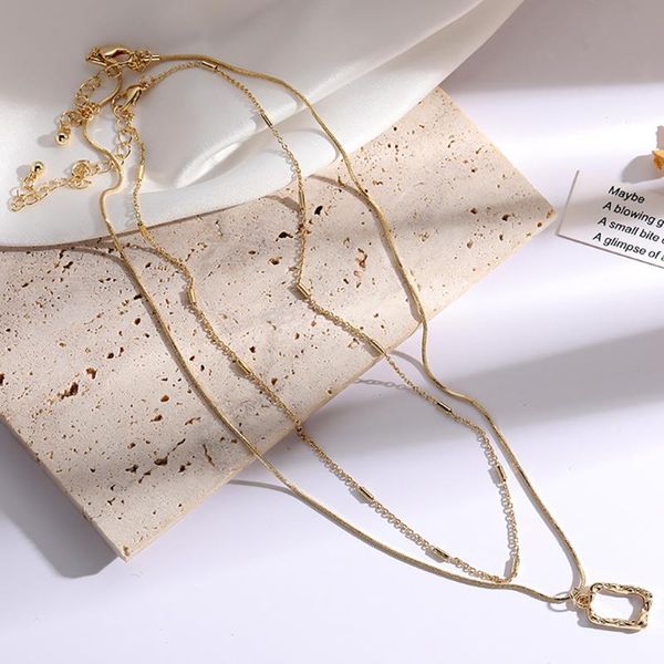pendant necklaces fashion double layer geometric hollow rectangle and heart vintage goth statement for women jewelry, Silver
pendant necklaces fashion double layer geometric hollow rectangle and heart vintage goth statement for women jewelry, Silver
