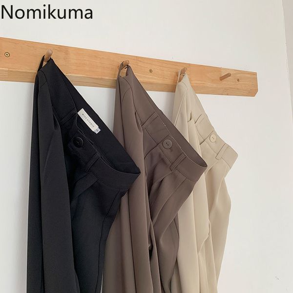 nomikuma woman pants summer new causal solid long trousers korean high waisted wide leg pants pantalones de mujer 6h393 210427, Black;white
nomikuma woman pants summer new causal solid long trousers korean high waisted wide leg pants pantalones de mujer 6h393 210427, Black;white