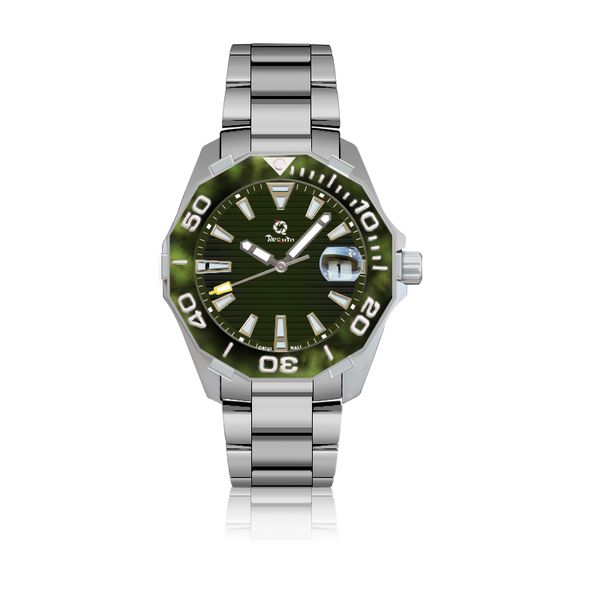 men's luxury quartz watch competition diving requin bang silver white stainless steel case green dial calendar sapphire, Slivery;brown
men's luxury quartz watch competition diving requin bang silver white stainless steel case green dial calendar sapphire, Slivery;brown
