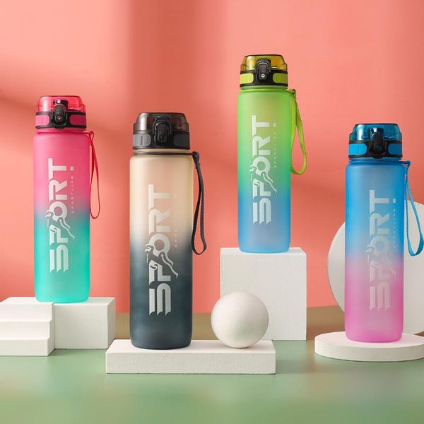 water bottle 1000ml gradient frosted plastic outdoor fitness sports cup men's women's children portable
water bottle 1000ml gradient frosted plastic outdoor fitness sports cup men's women's children portable