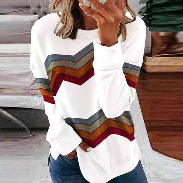 knits casual raiow stripe blouse shirt women autumn winter elegant o-neck long sleeve pullover fashion plus size streetwear k5us 5s0g, White
knits casual raiow stripe blouse shirt women autumn winter elegant o-neck long sleeve pullover fashion plus size streetwear k5us 5s0g, White