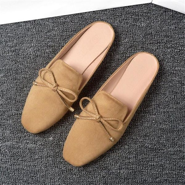 ladies summer suede designer slides fashion low heel lazy slippers women's mules shoes female bow black brand flip flops big 43
ladies summer suede designer slides fashion low heel lazy slippers women's mules shoes female bow black brand flip flops big 43