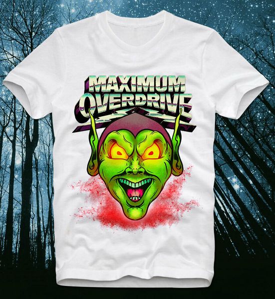 t-shirt maximum overdrive green goblin stephen king cult movie horror retro vint, White;black
t-shirt maximum overdrive green goblin stephen king cult movie horror retro vint, White;black