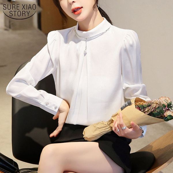 fashion office lady blouse spring beading long sleeve chiffon and shirt women casual camisas mujer 10559 210508, White
fashion office lady blouse spring beading long sleeve chiffon and shirt women casual camisas mujer 10559 210508, White