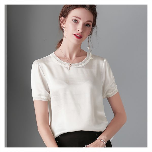 t shirts temperament heavyweight t-shirt solid color round neck silk 2021 fashion style, White
t shirts temperament heavyweight t-shirt solid color round neck silk 2021 fashion style, White