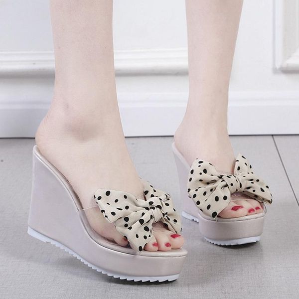 slippers summer women platform wedges shoes bowknot flip flops woman transparent sandals high heels claquette femme, Black
slippers summer women platform wedges shoes bowknot flip flops woman transparent sandals high heels claquette femme, Black
