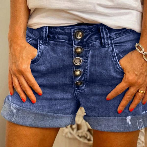 women's jeans summer women high waist jean slim denim shorts trendy hole curling stretch pants 2021 pantalones de mujer, Blue
women's jeans summer women high waist jean slim denim shorts trendy hole curling stretch pants 2021 pantalones de mujer, Blue