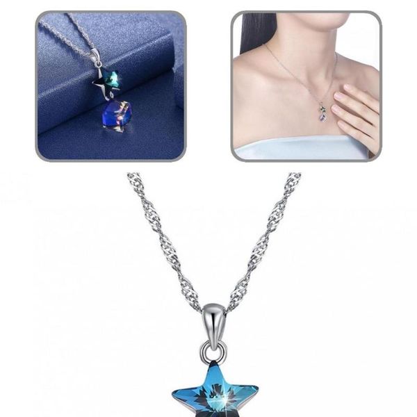 pendant necklaces women shiny star faux crystal necklace decorative choker all match for banquet, Silver
pendant necklaces women shiny star faux crystal necklace decorative choker all match for banquet, Silver