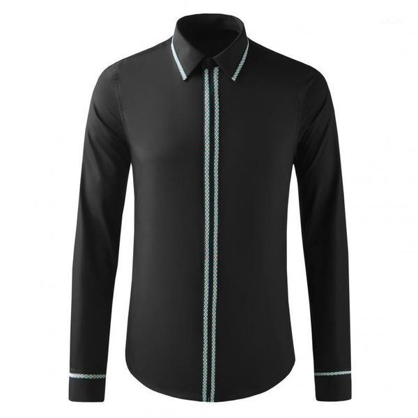 men's casual shirts minglu cotton male luxury long sleeve simple ribbon mens dress fashion slim fit party tuxedo man 4xl, White;black
men's casual shirts minglu cotton male luxury long sleeve simple ribbon mens dress fashion slim fit party tuxedo man 4xl, White;black