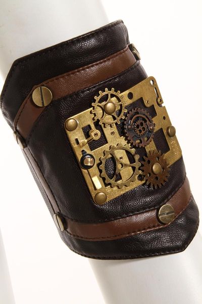 steampunk men female pu leather metal gear decoration long fingerless arm warmer with belt coffee brown protection unique belts, Black;brown
steampunk men female pu leather metal gear decoration long fingerless arm warmer with belt coffee brown protection unique belts, Black;brown