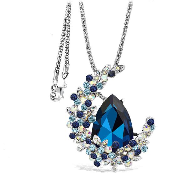 korea crystal moon pendant necklace women's alloy inlaid diamond sweater chain new accessories, Black
korea crystal moon pendant necklace women's alloy inlaid diamond sweater chain new accessories, Black