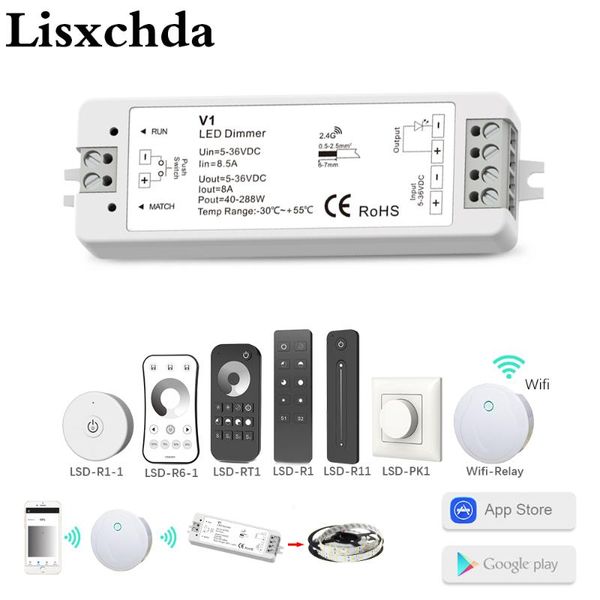 led dimmer switch 12v 24v pwm 2.4g led touch rf wireless remote 5v 36v smart wifi dimmer controller for single color strip
led dimmer switch 12v 24v pwm 2.4g led touch rf wireless remote 5v 36v smart wifi dimmer controller for single color strip