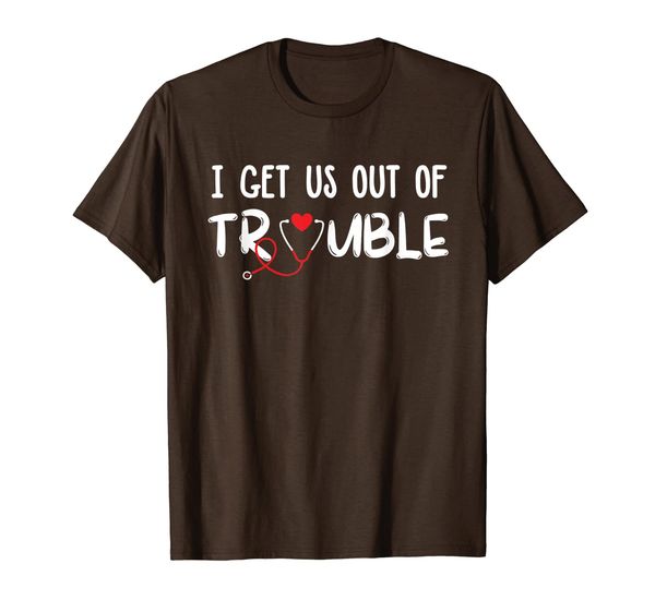 i get us out of trouble nurse i get us into trouble couple t-shirt, White;black
i get us out of trouble nurse i get us into trouble couple t-shirt, White;black