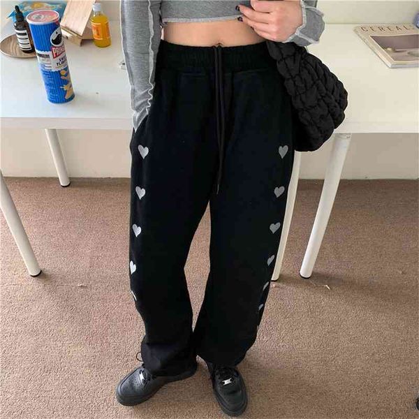 women's pants & capris summer embroidery hearts sports straight trousers comfortable loose femme prom high waist casual party wide, Black;white
women's pants & capris summer embroidery hearts sports straight trousers comfortable loose femme prom high waist casual party wide, Black;white