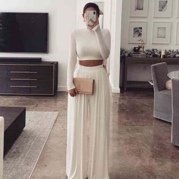 women's tracksuits fashion spring tracksuit solid long sleeve cropped two-piece suits high waist loose wide leg pants set 7te4, Gray
women's tracksuits fashion spring tracksuit solid long sleeve cropped two-piece suits high waist loose wide leg pants set 7te4, Gray