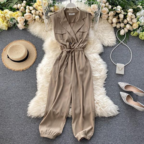 women's jumpsuits & rompers streetwear commuting overalls female jumpsuit summer 2021 vintage tooling pockets tie-waist slim women body, Black;white
women's jumpsuits & rompers streetwear commuting overalls female jumpsuit summer 2021 vintage tooling pockets tie-waist slim women body, Black;white