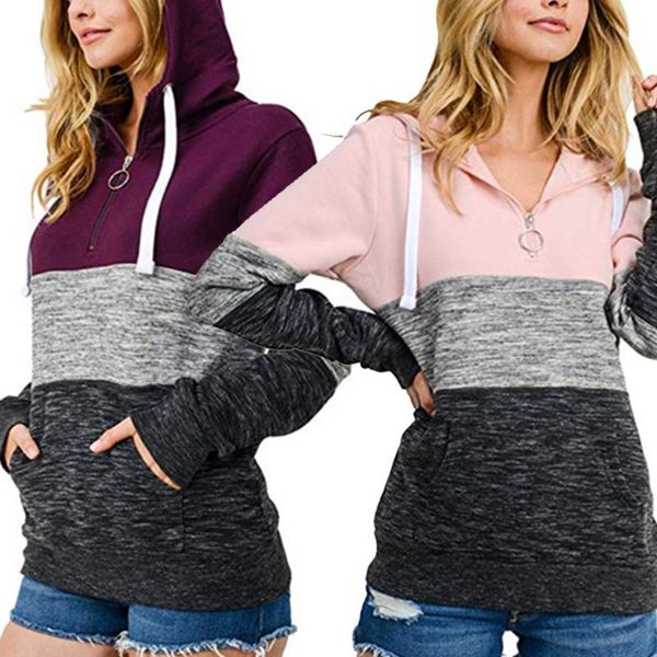 women's hoodies & sweatshirts half zip pullover sweatshirt color block hoodie poleron mujer 2021 slim fit patchwork clothes kangaroo po, Black
women's hoodies & sweatshirts half zip pullover sweatshirt color block hoodie poleron mujer 2021 slim fit patchwork clothes kangaroo po, Black