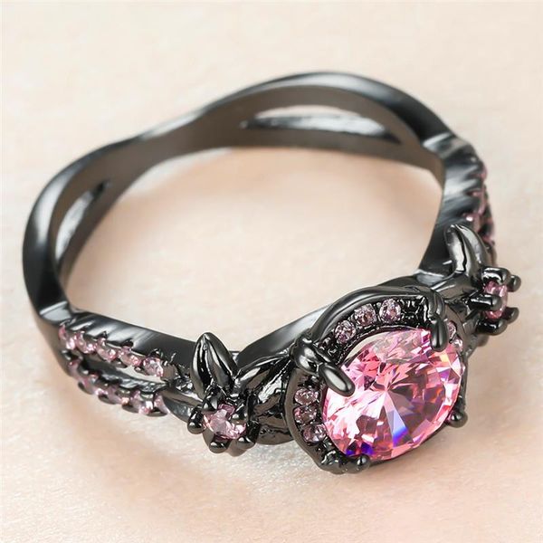 wedding rings luxury female pink crystal stone ring charm black gold flower for women small round zircon engagement, Slivery;golden
wedding rings luxury female pink crystal stone ring charm black gold flower for women small round zircon engagement, Slivery;golden
