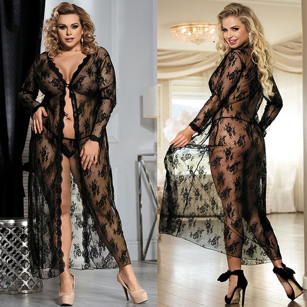 s-6xl women's underwear transparent nightgown lace nightdrs d204, Red;black 
s-6xl women's underwear transparent nightgown lace nightdrs d204, Red;black