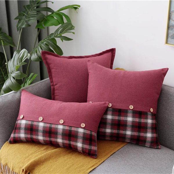 cilected nordic plaid stitching cotton linen pillowcase button decorative pillow cover bedroom sofa waist cushion cushion/decorative
cilected nordic plaid stitching cotton linen pillowcase button decorative pillow cover bedroom sofa waist cushion cushion/decorative