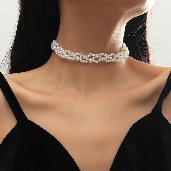 fashion female beaded white simulated pearl handmade chokers necklaces for women girls trendy geometric necklace party jewelry, Golden;silver
fashion female beaded white simulated pearl handmade chokers necklaces for women girls trendy geometric necklace party jewelry, Golden;silver