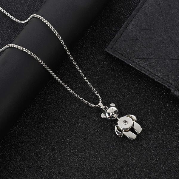 bear korean movable necklace hip hop pendant men's fashion net red versatile long sweater chain accessories, Silver
bear korean movable necklace hip hop pendant men's fashion net red versatile long sweater chain accessories, Silver
