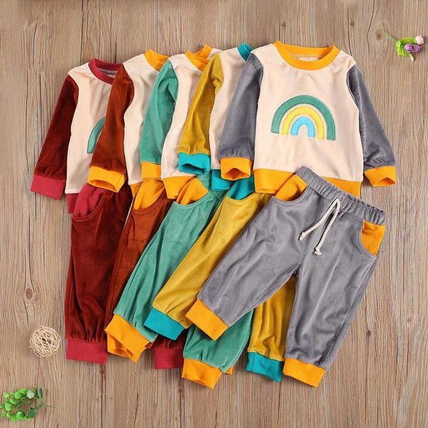 clothing sets children long-sleeved and trousers suit cartoon rainbow pullover t-shirt elastic lace-up long pants for 0-3 years girls boys, White
clothing sets children long-sleeved and trousers suit cartoon rainbow pullover t-shirt elastic lace-up long pants for 0-3 years girls boys, White