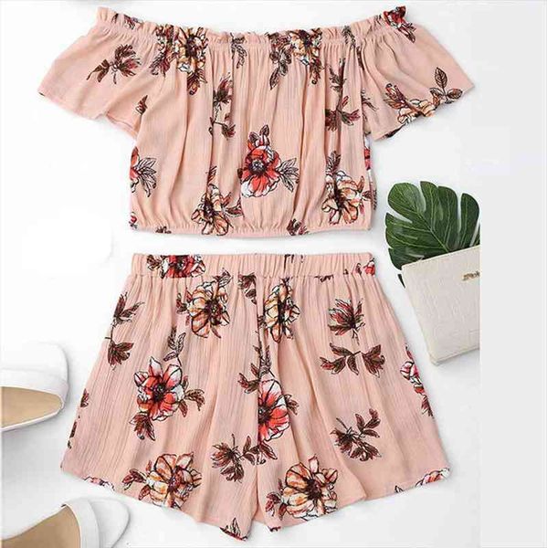 2 piece set women clothes casual women off shoulder printed beachwear crop set female summer suit 25, Gray
2 piece set women clothes casual women off shoulder printed beachwear crop set female summer suit 25, Gray