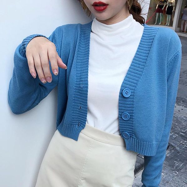 women's knits & tees crop knitted cardigan short female korean v-neck web celebrity women thin autumn mini sweater coat loose long sle, White
women's knits & tees crop knitted cardigan short female korean v-neck web celebrity women thin autumn mini sweater coat loose long sle, White