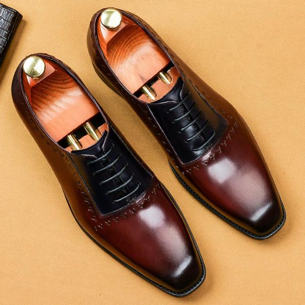 lacing italian mens black formal shoes genuine leather wedding business oxford brogue wine red square head dress shoe
lacing italian mens black formal shoes genuine leather wedding business oxford brogue wine red square head dress shoe