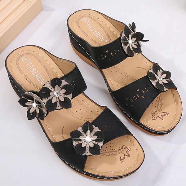 fashion platform shoes women casual platforms floral crystal wedges slippers outdoor shoe retro thick bottom slides talons hauts, Black
fashion platform shoes women casual platforms floral crystal wedges slippers outdoor shoe retro thick bottom slides talons hauts, Black
