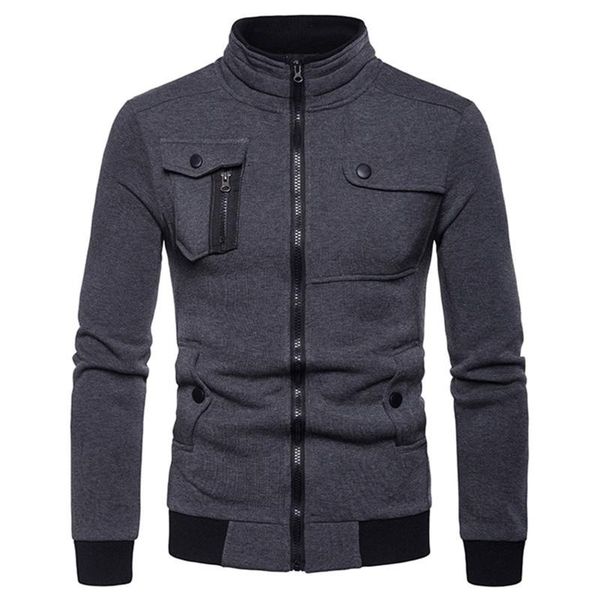 men's jackets autumn&winter stand collar multi-pocket long sleeve zipper jacket casual cotton outwear male coat, Black;brown
men's jackets autumn&winter stand collar multi-pocket long sleeve zipper jacket casual cotton outwear male coat, Black;brown