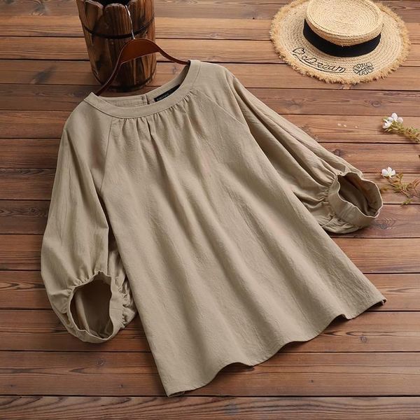women's blouses & shirts women autumn o neck 3/4 sleeve shirt casual vintage solid blouse loose work blusas overszie pleated tunic to, White
women's blouses & shirts women autumn o neck 3/4 sleeve shirt casual vintage solid blouse loose work blusas overszie pleated tunic to, White