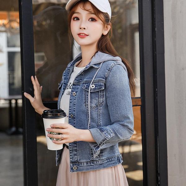 women's jackets women denim coat student all-match slim-fit hooded long-sleeved jacket casual fashin ladies, Black;brown
women's jackets women denim coat student all-match slim-fit hooded long-sleeved jacket casual fashin ladies, Black;brown