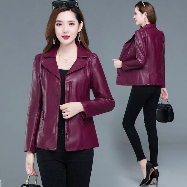 women's leather & faux 2021 woman fashion oversized coat female jacket spring autumn loose biker jackets ladies streetwear coats h1260, Black 
women's leather & faux 2021 woman fashion oversized coat female jacket spring autumn loose biker jackets ladies streetwear coats h1260, Black